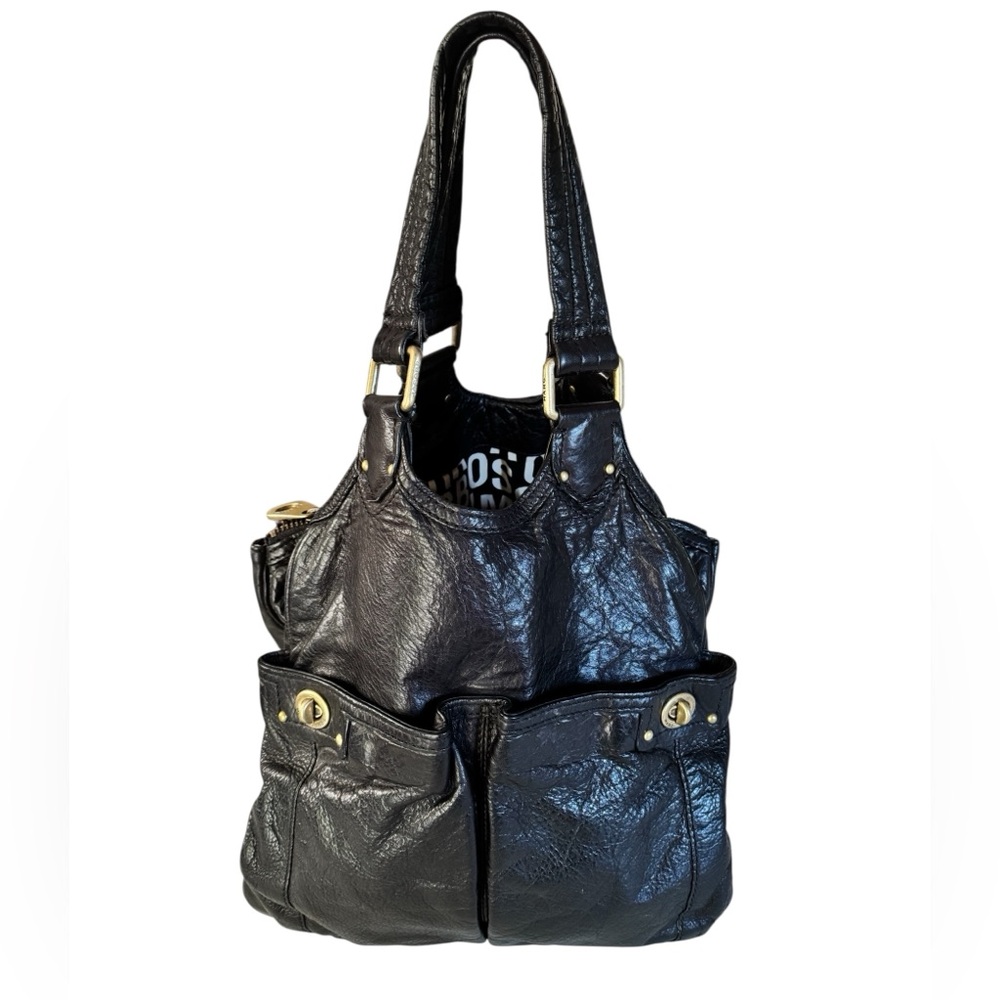 Elegant Black Leather Tote Bag - Picture 3 of 15